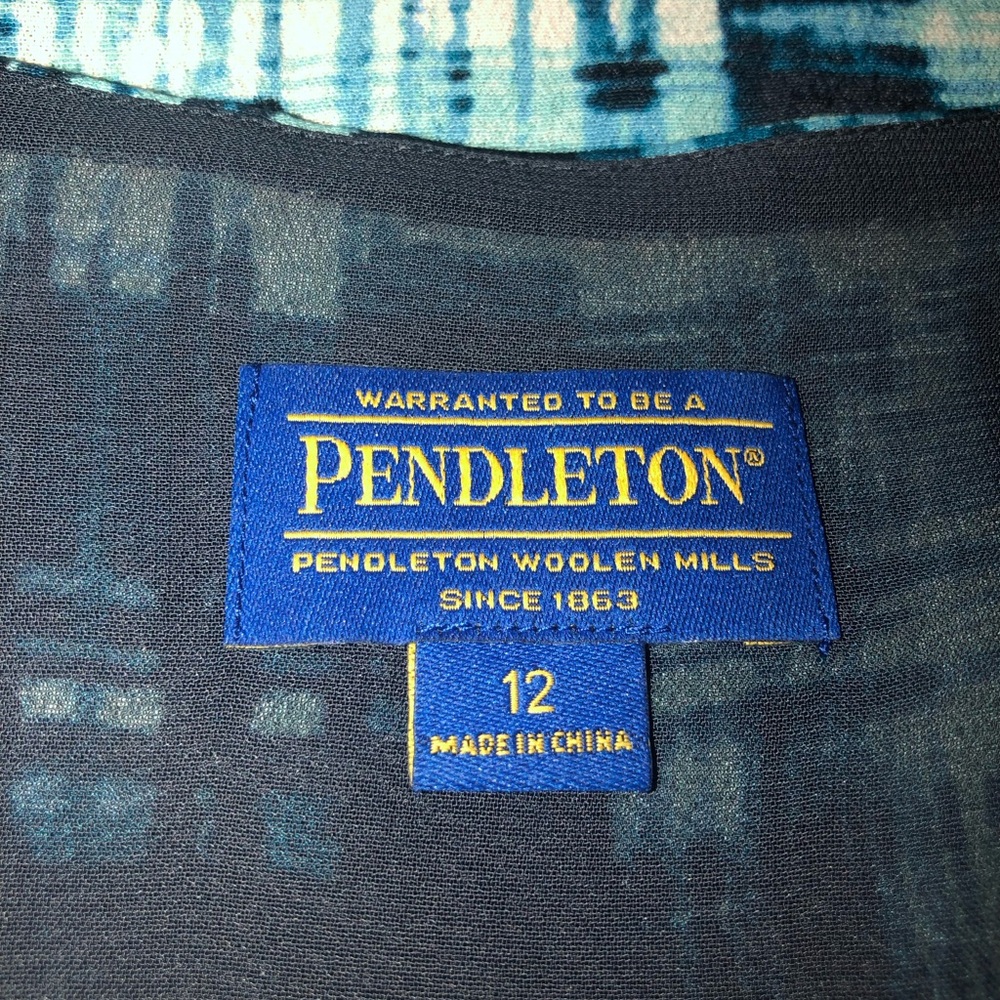 Pendleton blue/navy/white dress size 12 - Picture 2 of 3